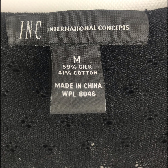 INC International Concepts Silk blend Sweater Sz M - Picture 3 of 6